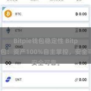 Bitpie钱包稳定性 Bitpie钱包：资产100%自主掌控，安全可靠。