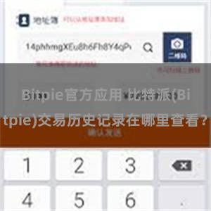 Bitpie官方应用 比特派(Bitpie)交易历史记录在哪里查看？