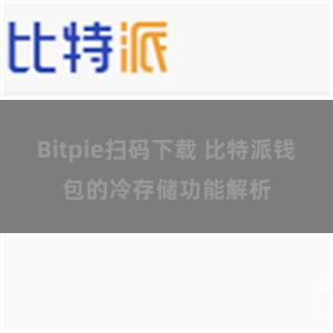 Bitpie扫码下载 比特派钱包的冷存储功能解析